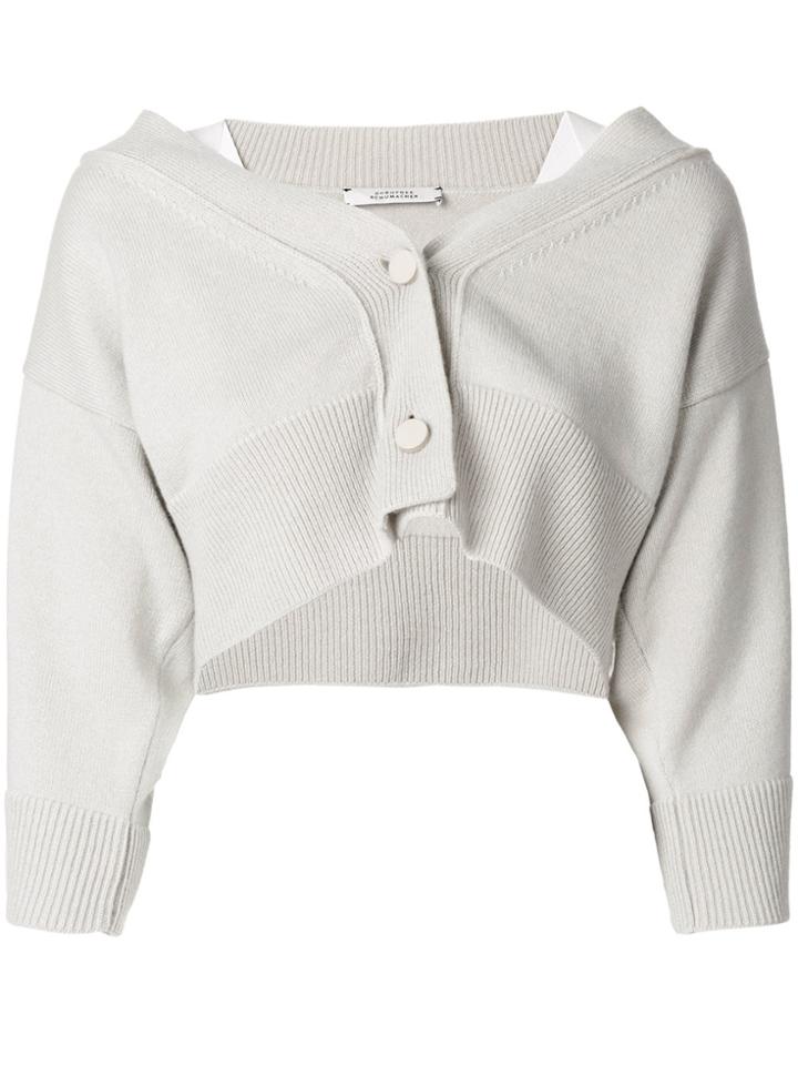 Dorothee Schumacher Cropped Cardigan - Nude & Neutrals