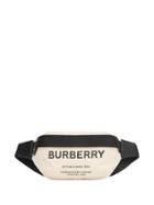 Burberry Medium Horseferry Print Cotton Canvas Belt Bag - Black