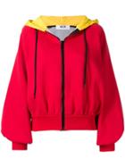 Msgm Contrast Panels Jacket - Red