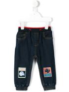Kenzo Kids - Logo Patch Jeans - Kids - Cotton/polyester/spandex/elastane - 12 Mth, Blue