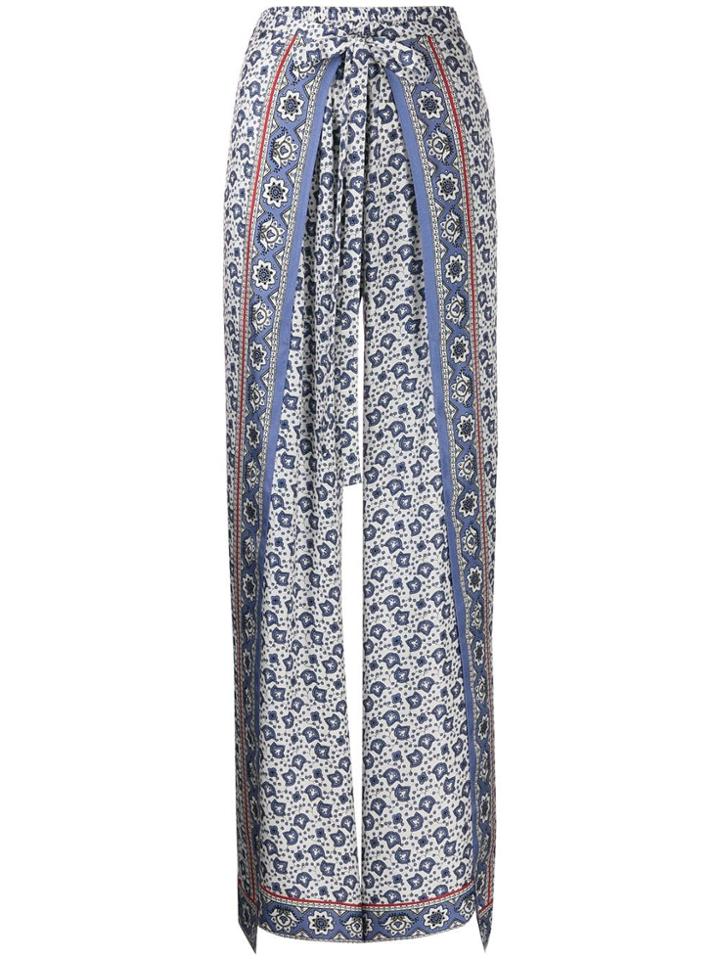 Chloé Wrap-effect Palazzo Pants - Blue