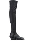Ann Demeulemeester Square Toe Boots - Black