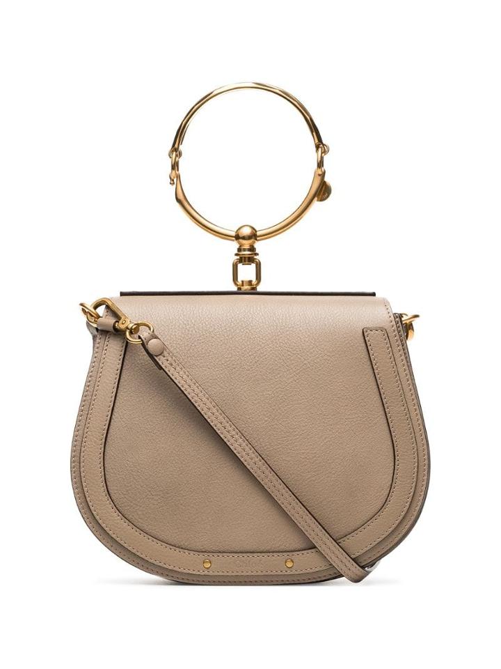 Chloé Grey Nile Leather Shoulder Bag - Neutrals
