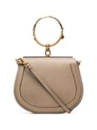 Chloé Grey Nile Leather Shoulder Bag - Neutrals