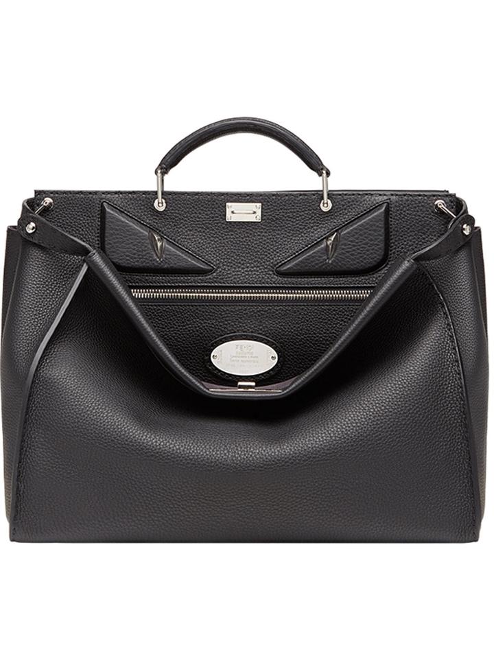 Fendi Regular Peekaboo Tote Bag - Black