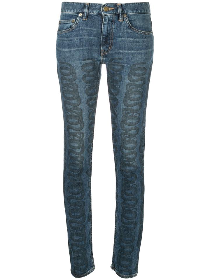 Hysteric Glamour Swirl Print Jeans - Blue