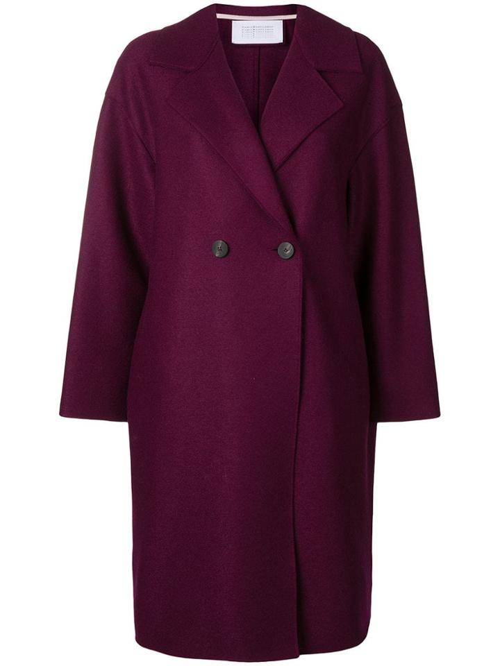 Harris Wharf London Oversized Single-breasted Coat - Pink & Purple