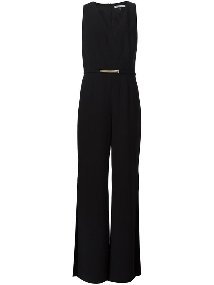 Trina Turk Flared Jumpsuit, Women's, Size: 8, Black, Polyester