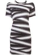 Nicole Miller Bandage Stripe Dress - Black