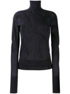Helmut Lang Ruched Detail Sweater - Blue
