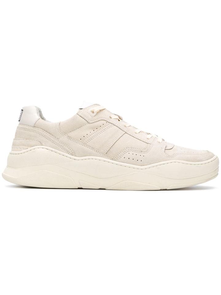 Ami Alexandre Mattiussi Thick Sole Laced Low Trainers - White