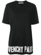 Givenchy Logo Print T-shirt, Women's, Size: Medium, Black, Cotton