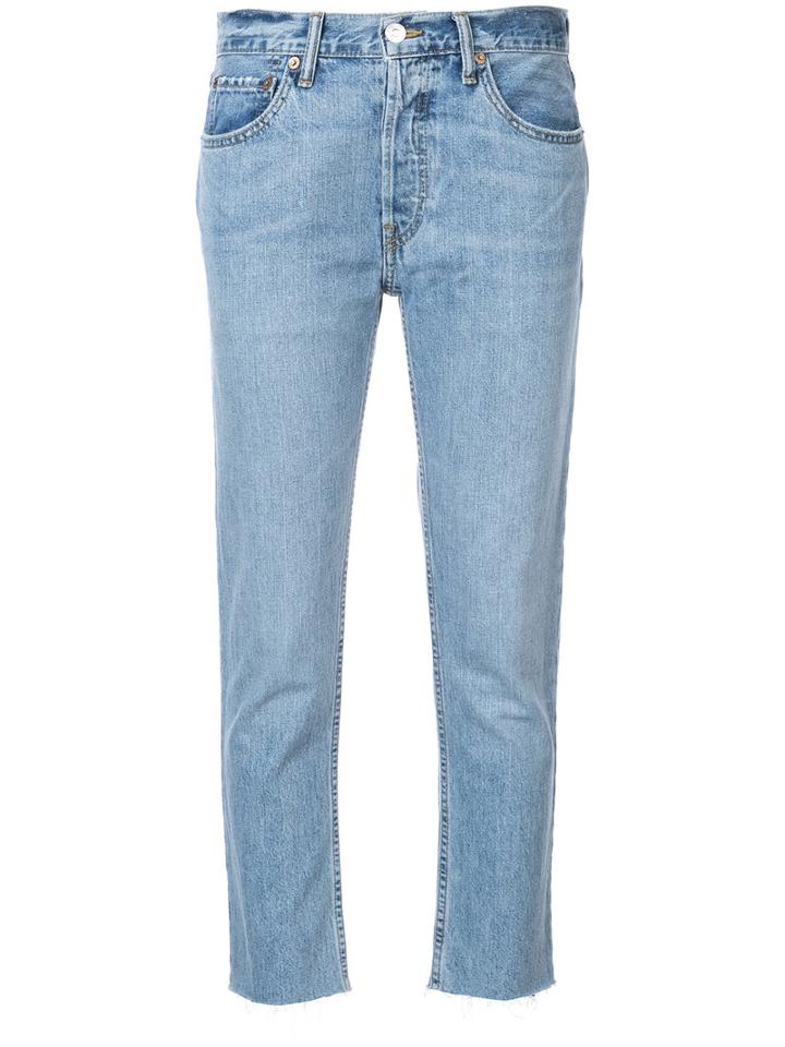 Re/done - Cropped Jeans - Women - Cotton - 27, Blue, Cotton