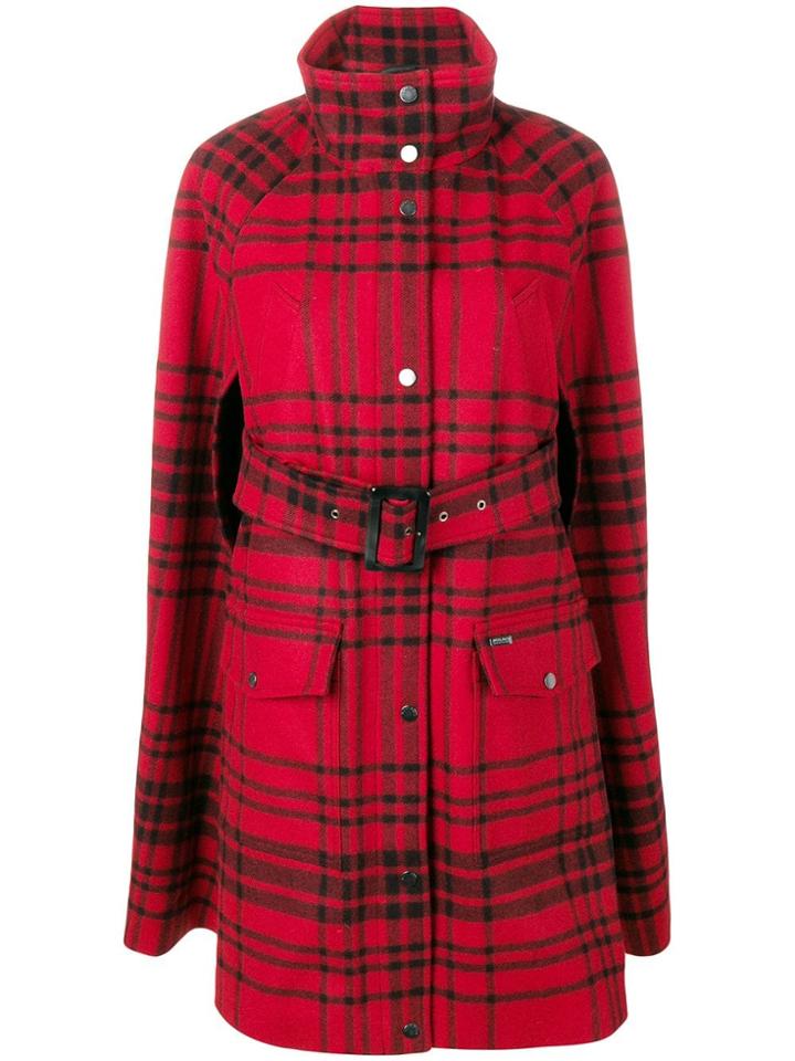 Woolrich Plaid Cape - Red