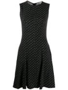 Stella Mccartney Monogram Crepe Dress - Black