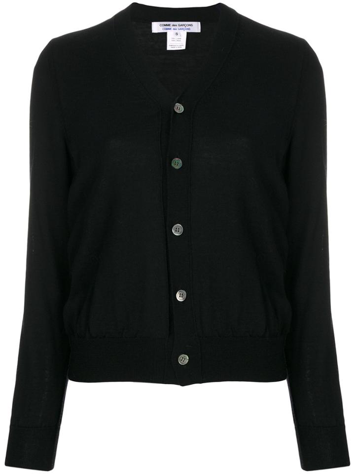 Comme Des Garçons Comme Des Garçons Fine Knit Cardigan - Black