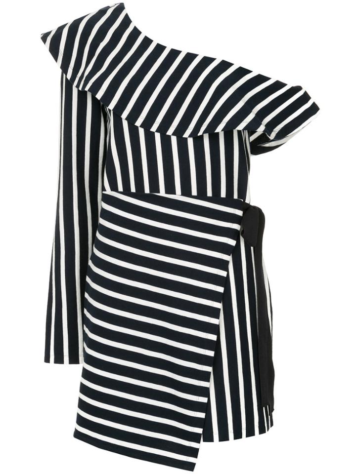 Goen.j Ruffled One-shoulder Dress - Blue