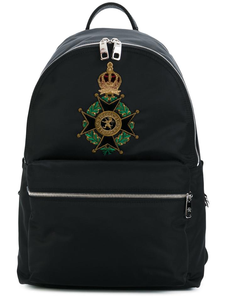 Dolce & Gabbana Maltese Cross Vulcano Backpack - Black
