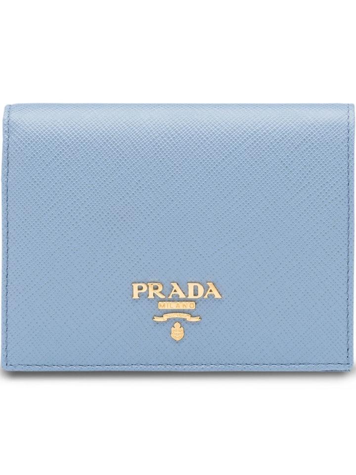 Prada Small Saffiano Wallet - Blue