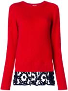 Comme Des Garçons Noir Kei Ninomiya Contrast Trim Sweater - Red