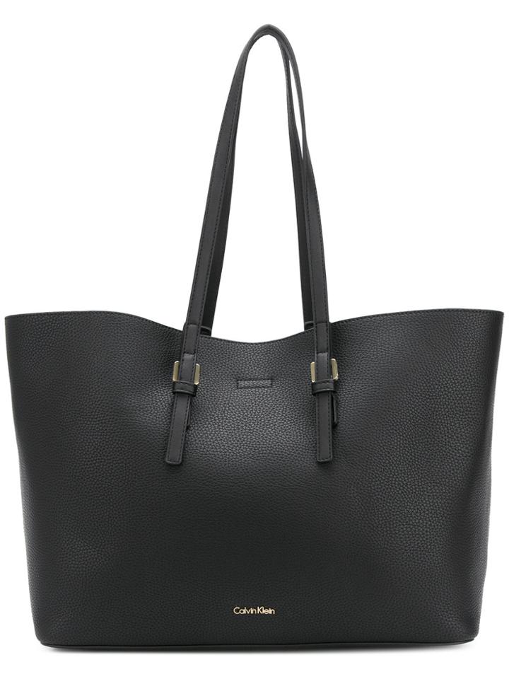 Calvin Klein Logo Shopper Tote - Black