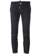 Dsquared2 'skinny' Medium Waist Cropped Jeans, Women's, Size: 38, Blue, Cotton/spandex/elastane/polyester