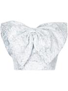Bambah Slanted Bow Bustier - Metallic