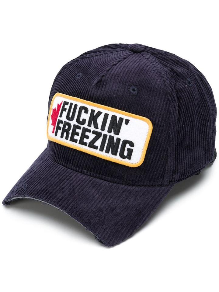 Dsquared2 Corduroy Cap - Blue