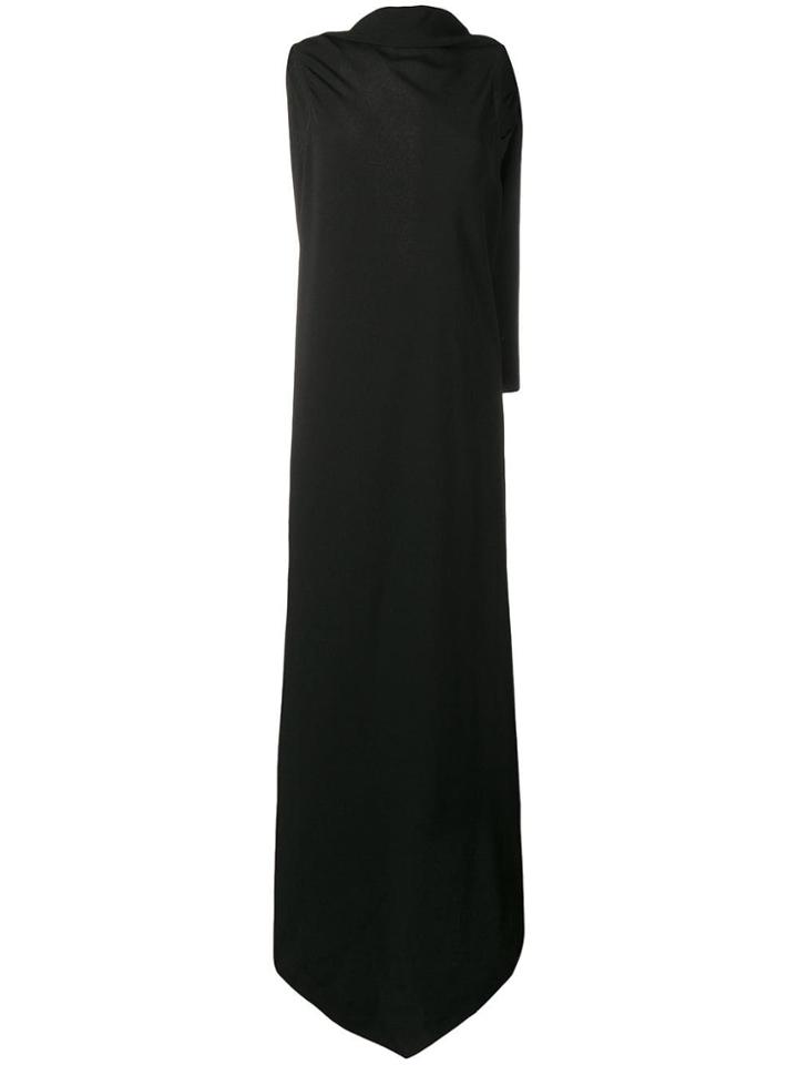 Jil Sander Sleeveless Wrap Maxi Dress - Black