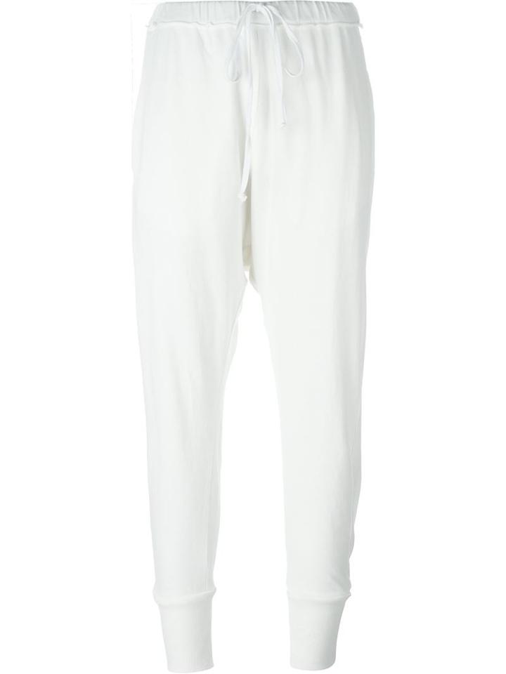 Lost & Found Rooms Drop-crotch Track Pants, Women's, Size: Xs, White, Cotton