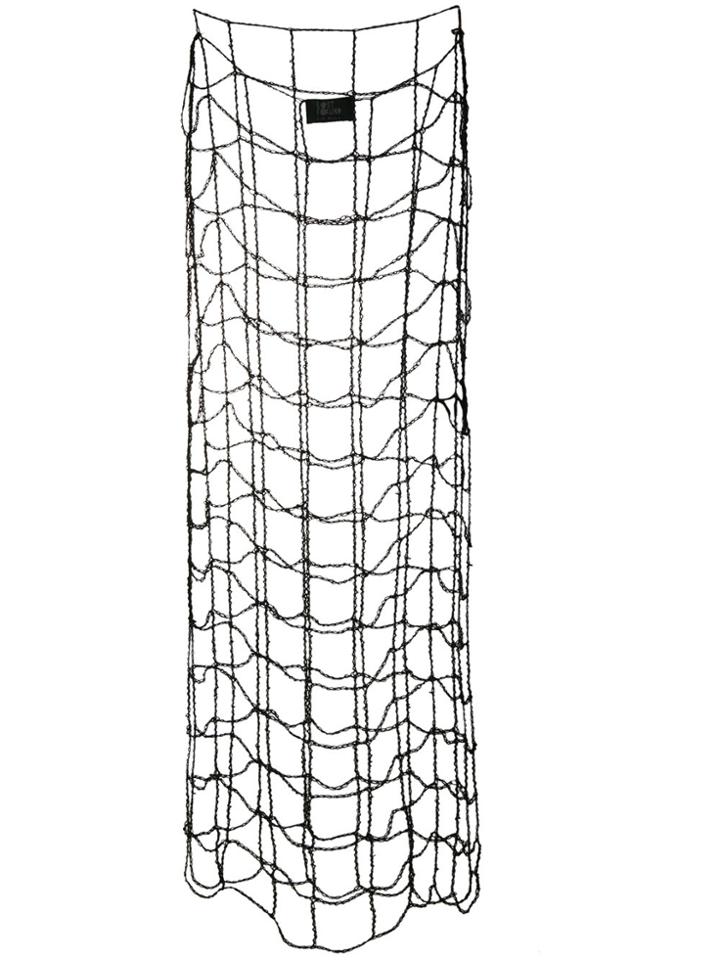 Lost & Found Ria Dunn Asymmetric Net Dress - Black