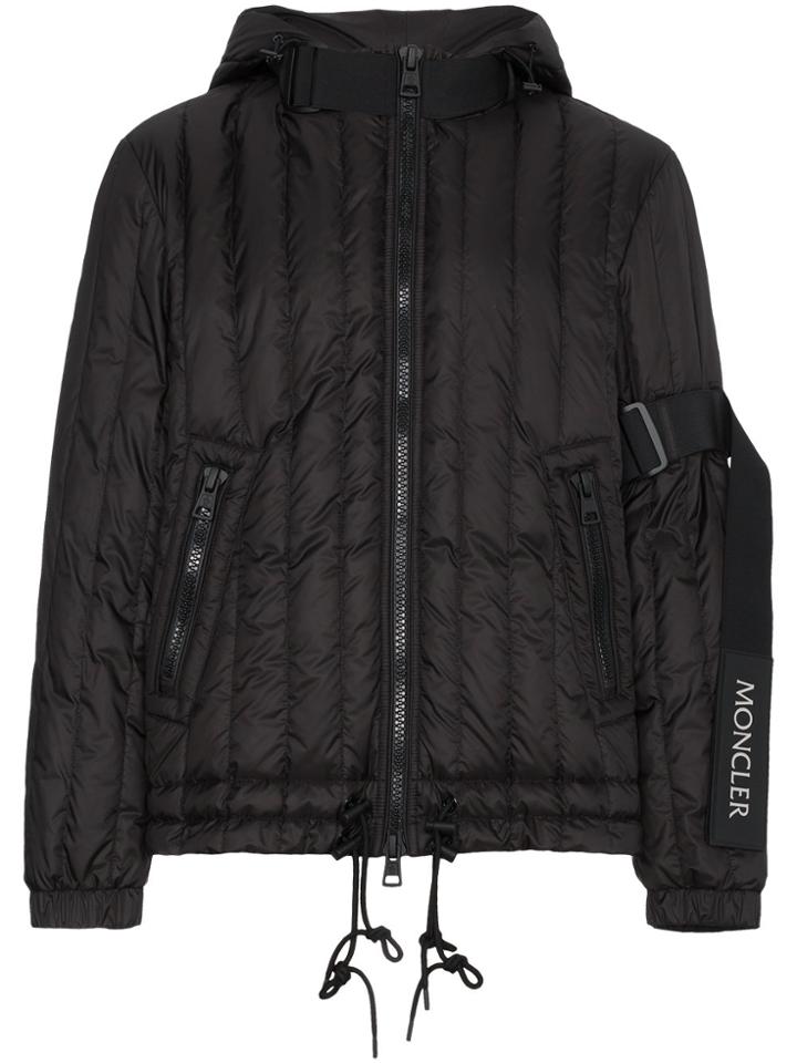 Moncler C Quilted Logo Feather Down Jacket - Black