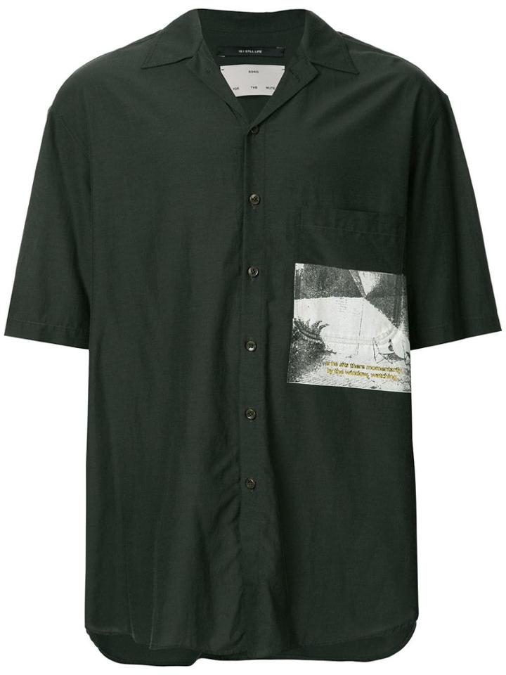 Song For The Mute Patch Detail Shirt - Green
