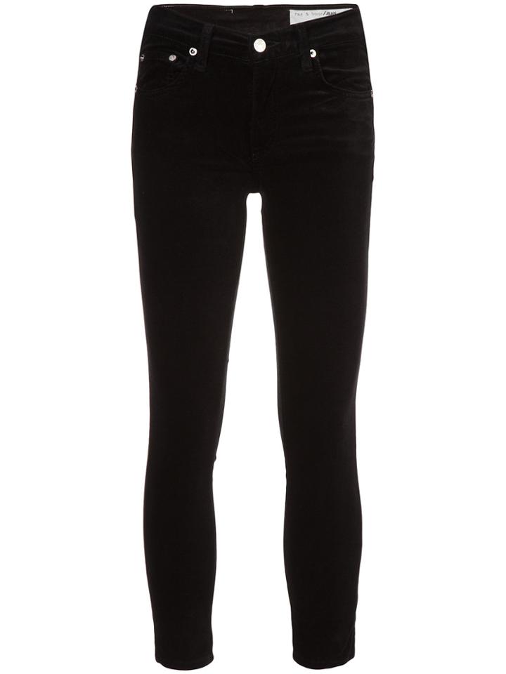 Rag & Bone /jean Velvet Skinny Trousers - Black