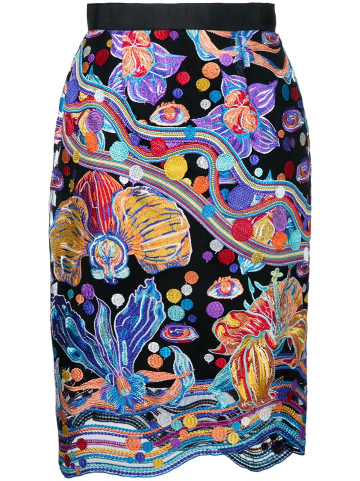 Romance Was Born Cosmis Bloom Skirt - Multicolour