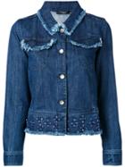 Twin-set Studded Denim Jacket, Women's, Size: 44, Blue, Cotton