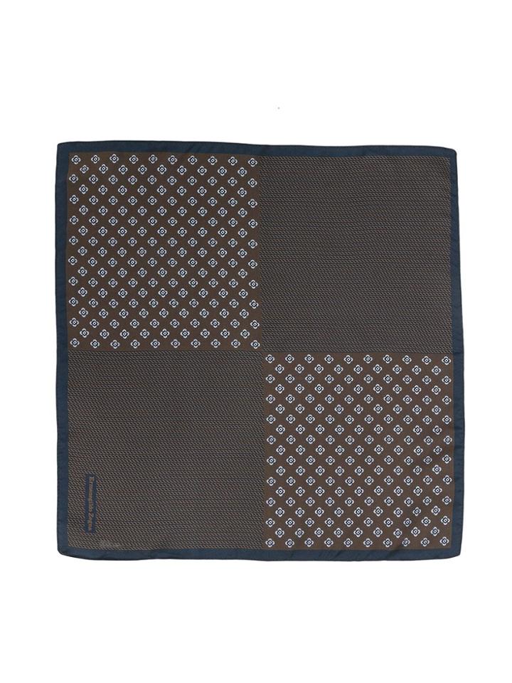 Ermenegildo Zegna Patterned Pocket Square - Brown