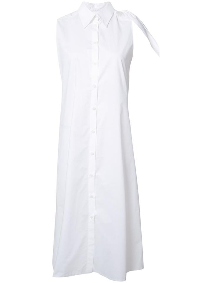 Mm6 Maison Margiela Sleeveless Shirt Dress, Women's, Size: 36, White, Cotton