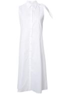 Mm6 Maison Margiela Sleeveless Shirt Dress, Women's, Size: 36, White, Cotton