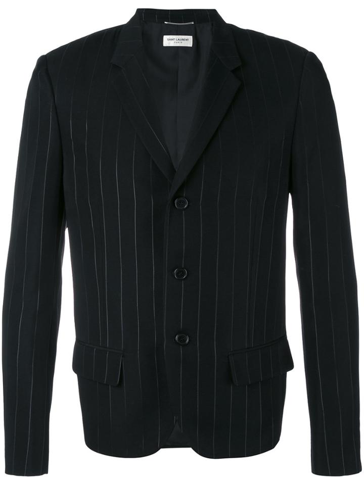 Saint Laurent Pinstriped Blazer - Black