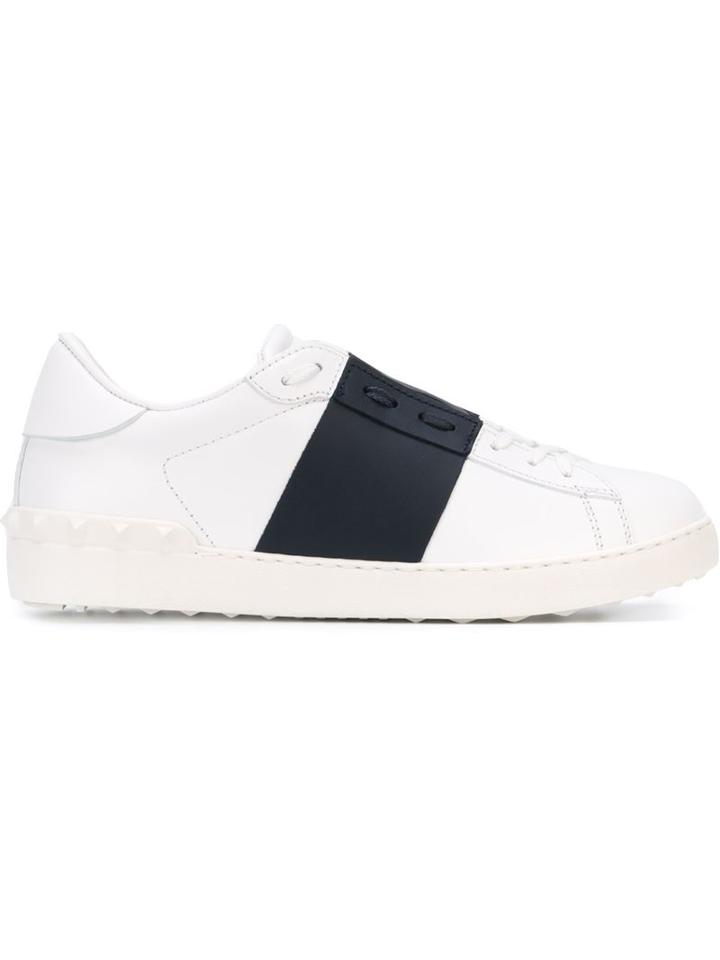 Valentino Open Sneakers, Men's, Size: 43.5, Blue, Rubber/calf Leather