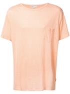Onia Chad Linen T-shirt, Men's, Size: Large, Yellow/orange, Linen/flax