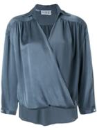 Gianfranco Ferre Vintage Wrap-style Top - Grey