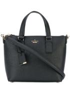 Kate Spade - Logo Plaque Tote - Women - Leather/polyester - One Size, Black, Leather/polyester