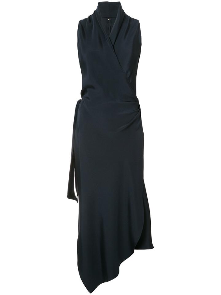 Peter Cohen Victor Wrap Dress - Blue