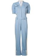 Rosie Assoulin Mechanic Block Panel Jumpsuit, Women's, Size: 2, Blue, Cotton