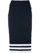 Adidas - Three Stripe Midi Skirt - Women - Cotton/spandex/elastane - 36, Blue, Cotton/spandex/elastane