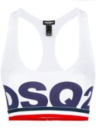 Dsquared2 Logo Print Bra - White