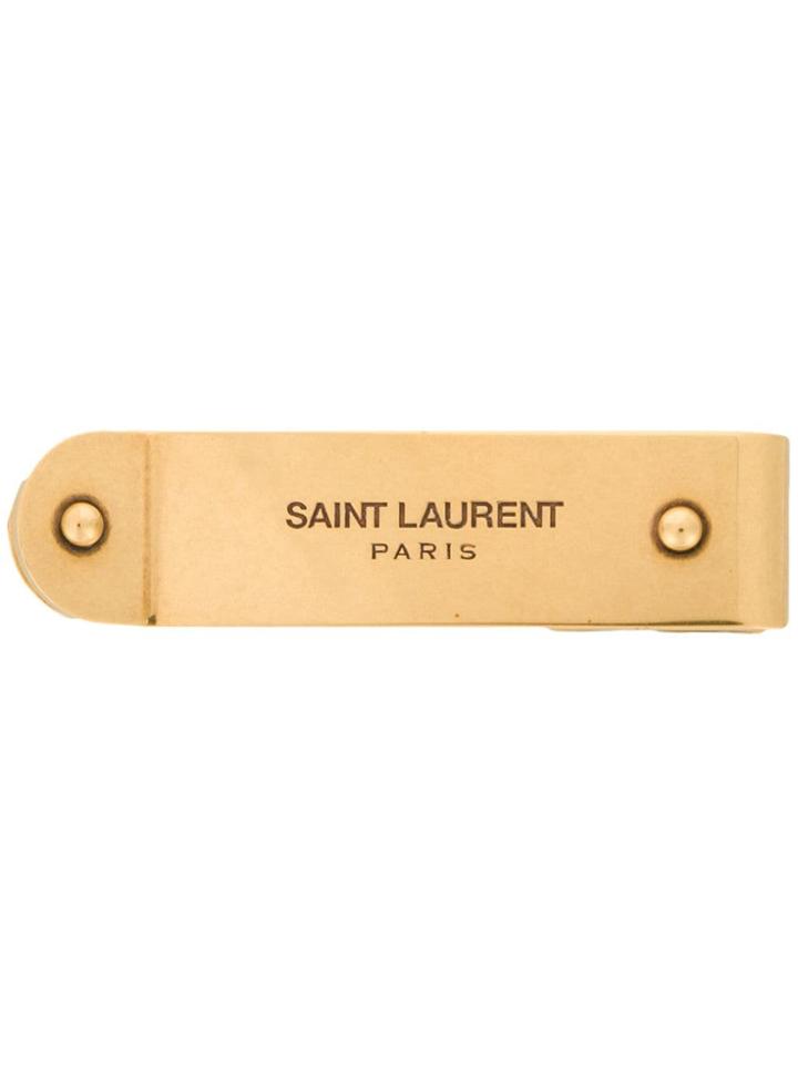 Saint Laurent Logo Money Clip - Gold