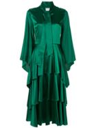 Osman Hendra Ruffled Dress - Green